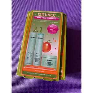 Amika Play Your Strength Hair Set The Kure Shampoo Conditioner Repair Mask New